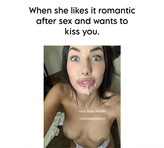 When she suddenly switches to cuddle mode after the act