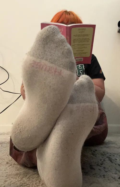 You can’t stop smelling my feet until I’m done with this book…