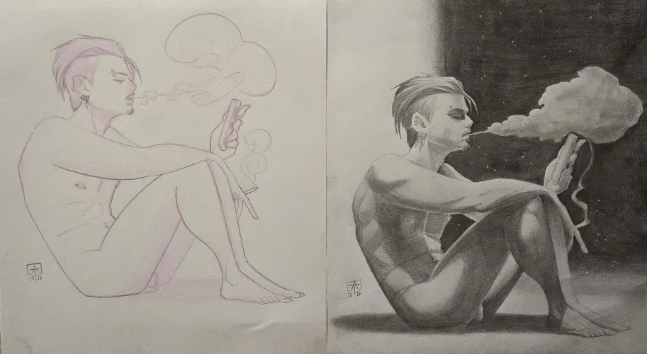 Another Friday Night/Another Saturday Night, self portrait