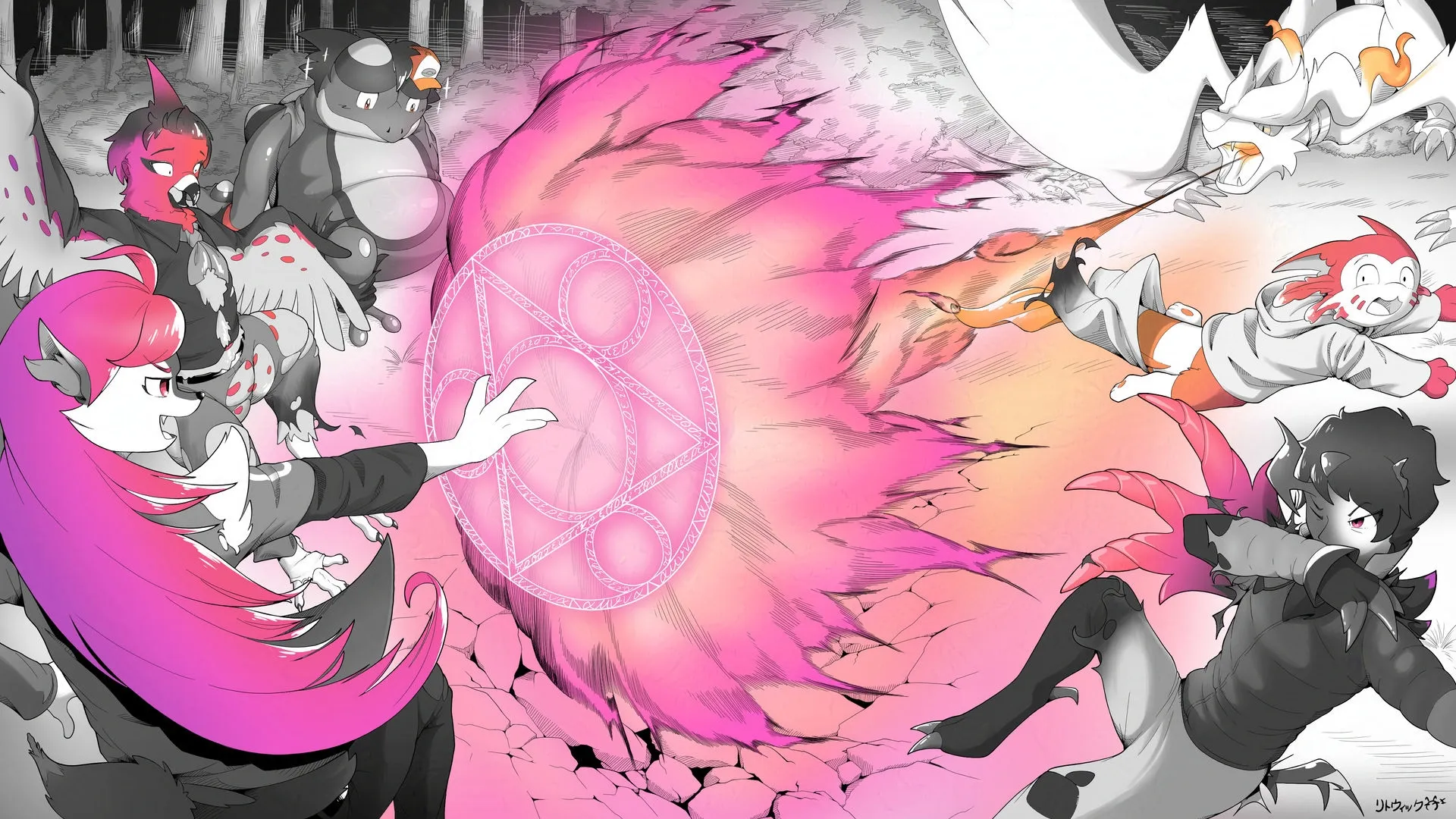 [Anthro] Pokémon Transformation Team by Litwick609