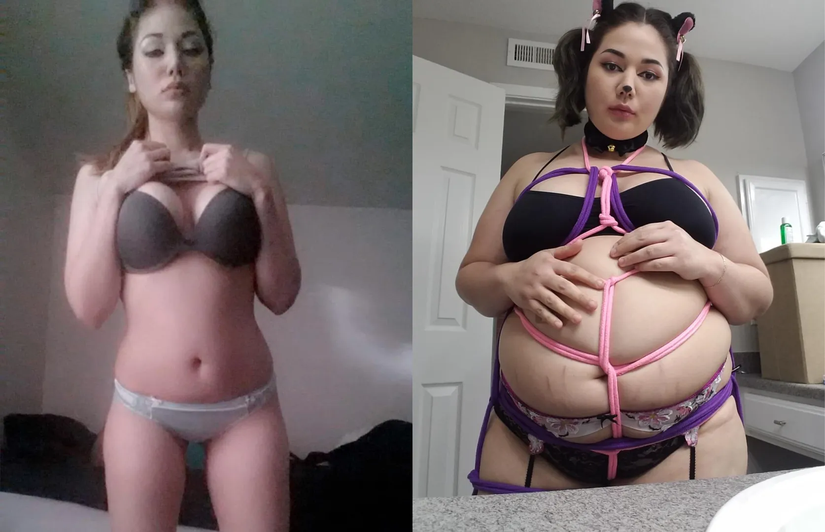 Bf thought it would be funny to turn a fit girl into a fuckpig