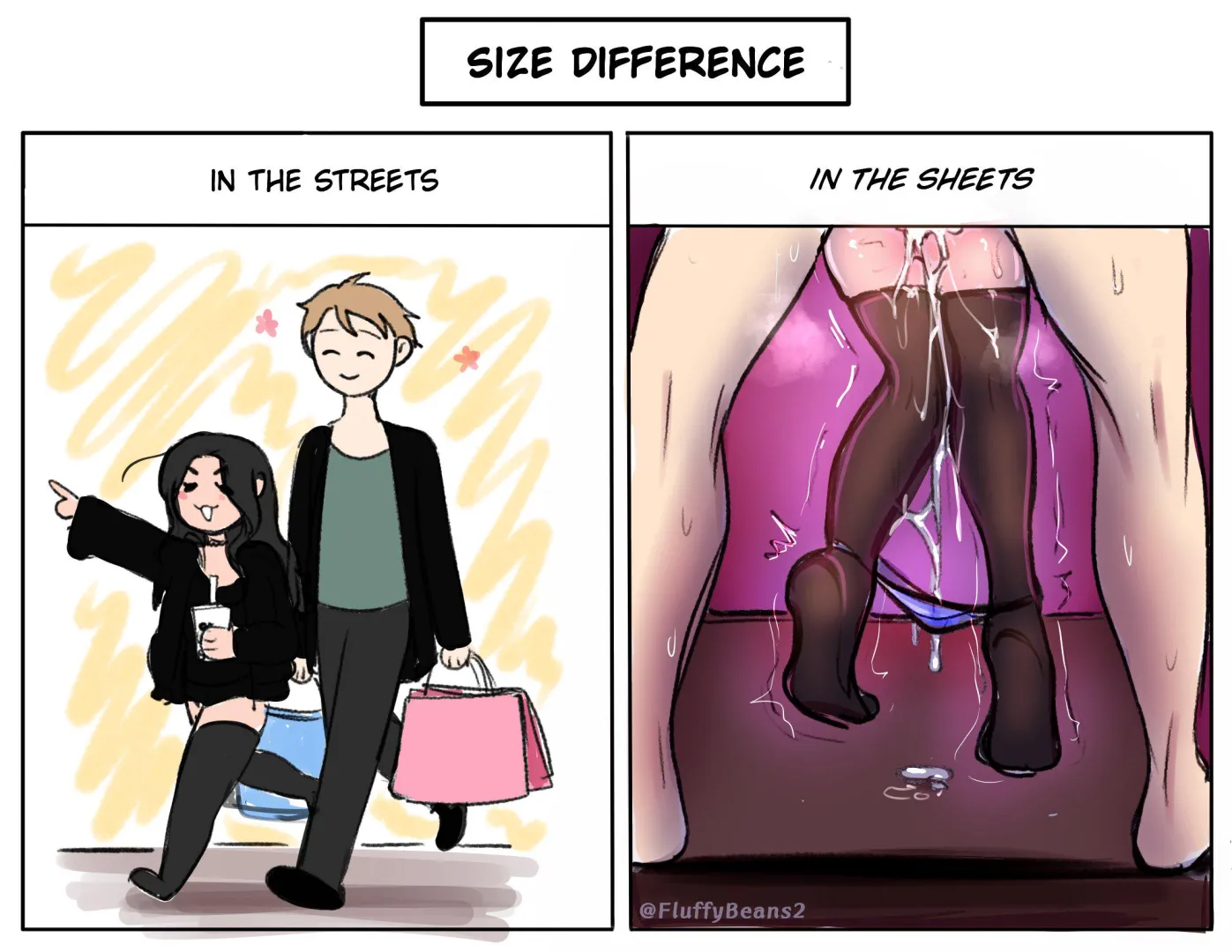 Big boi vs smol gurl (Fluffybeans)[Original]