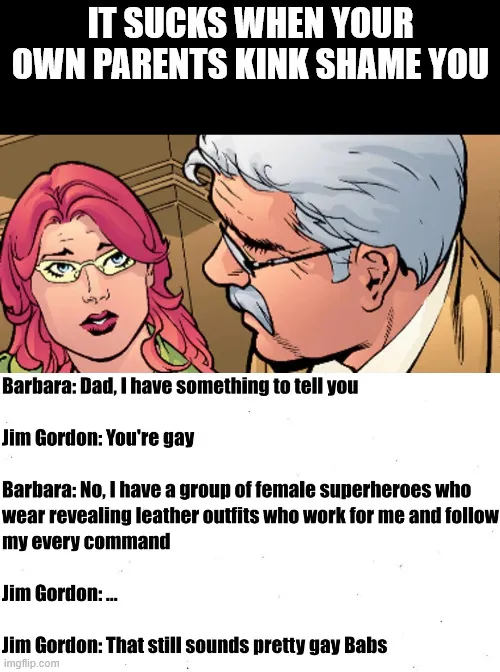 Birds of Prey comics really are treasure trove of leather kink content.