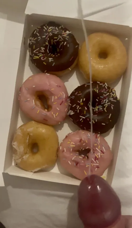 Blooper pic: Me overshooting and pretty much missing all the donuts. Sad times