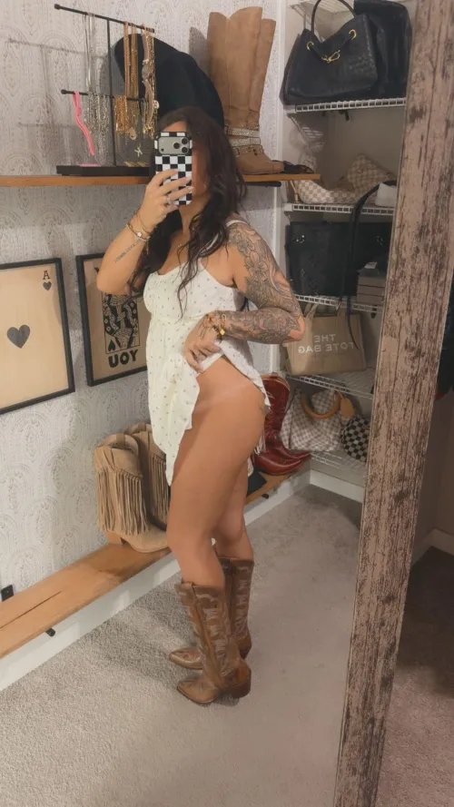 Boots on... Panties off 