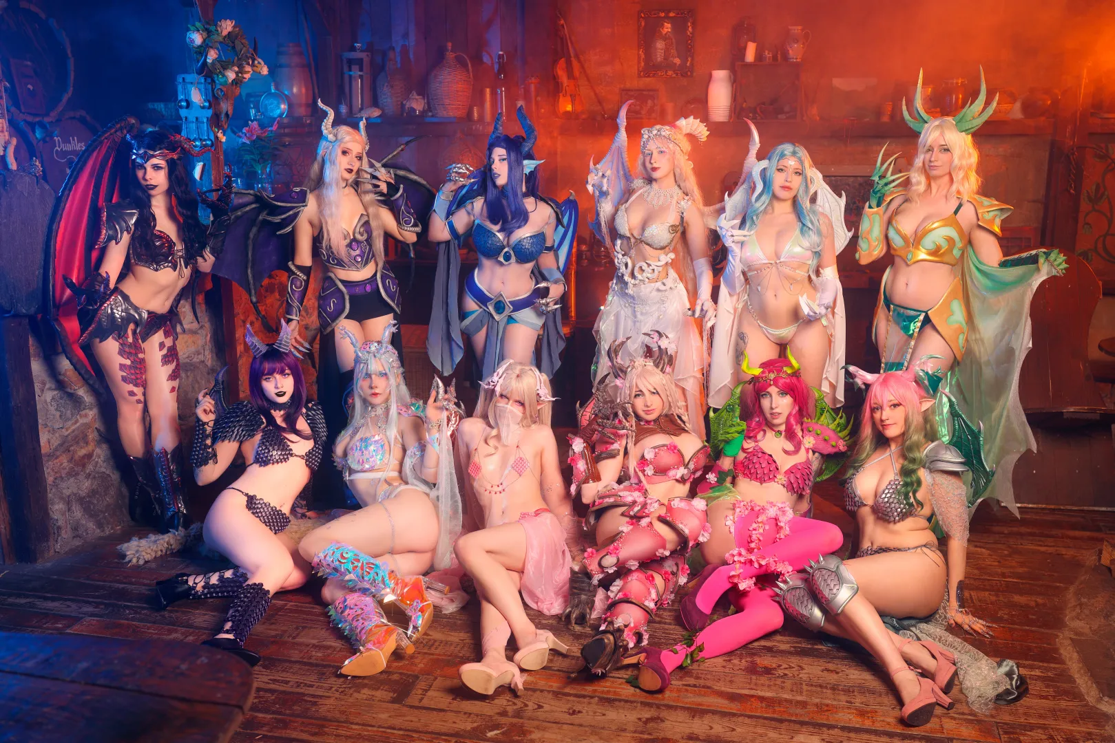 Dragon Maidens cosplay group with my friends  by Thanatos Arts, Timber, Alixx Rosa, MeiMoe, Yukeshiro, Nori Nyan, Maggy, Sakuya, Mikomi Hokina, Penny, Waafuru Shiba & Kerocchi