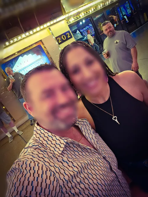 First time wearing a key in public...she wants more.