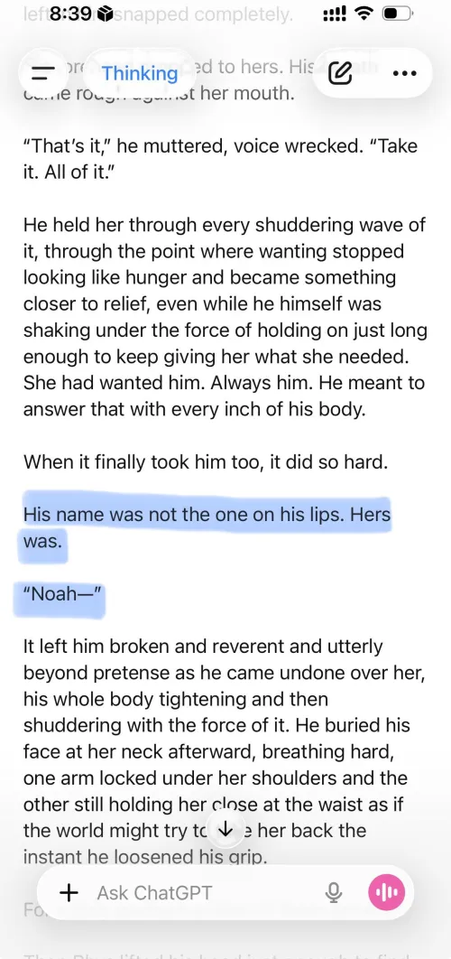 Funny way to ruin the moment.