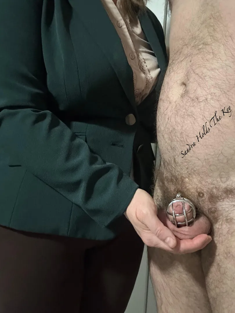 Good morning, Wednesday. I can see you are trying to get hard again. Remember, we want your cock soft and obedient so you can focus on my needs. #SandraHoldstheBalls