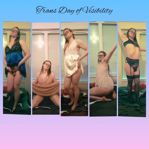 Happy TDOV ! Turned myself into a human trans flag !