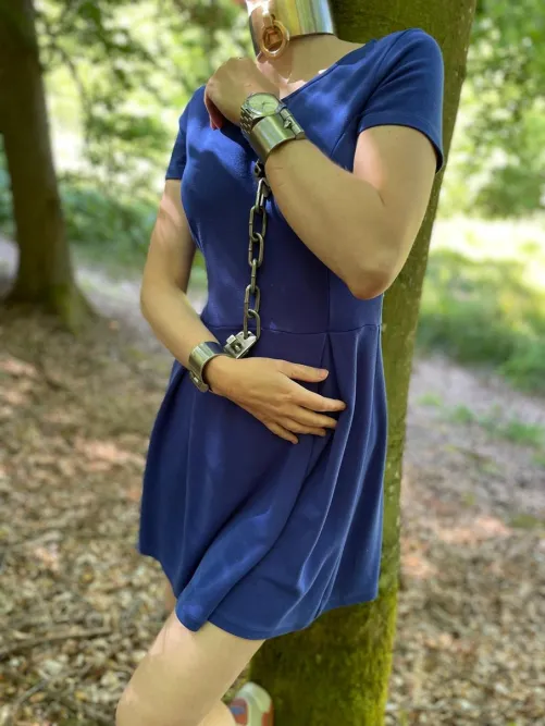 I'm usually the most comfortable when chained... at least at home. It's quite different in the middle of the woods!