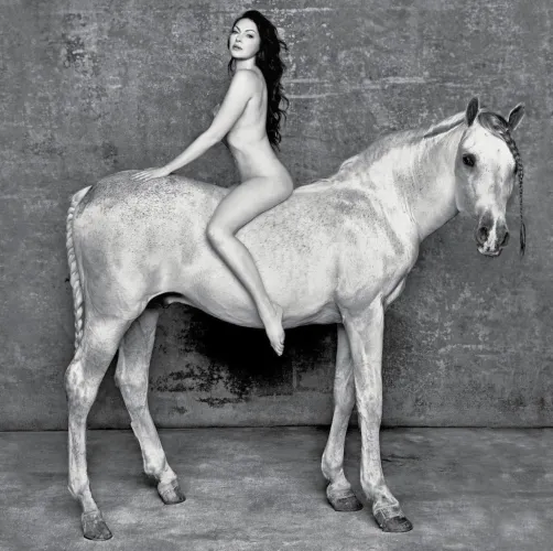 Laura Prepon on Horseback