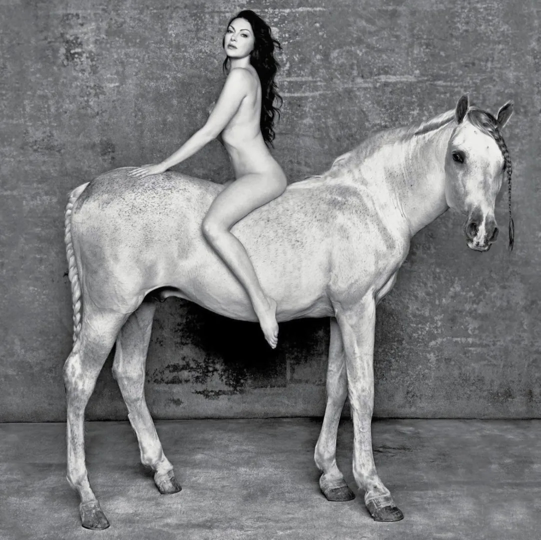 Laura Prepon on Horseback