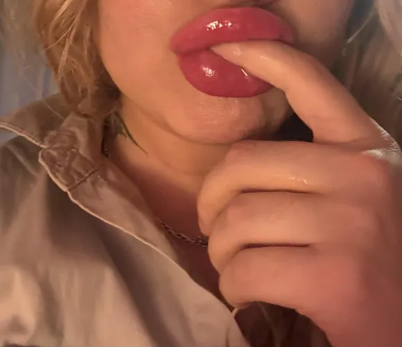 mmm how delicious my finger is