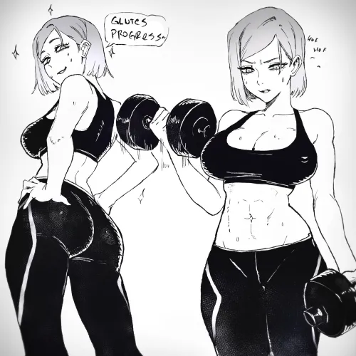 Nobara getting Fit (Xandredarium)