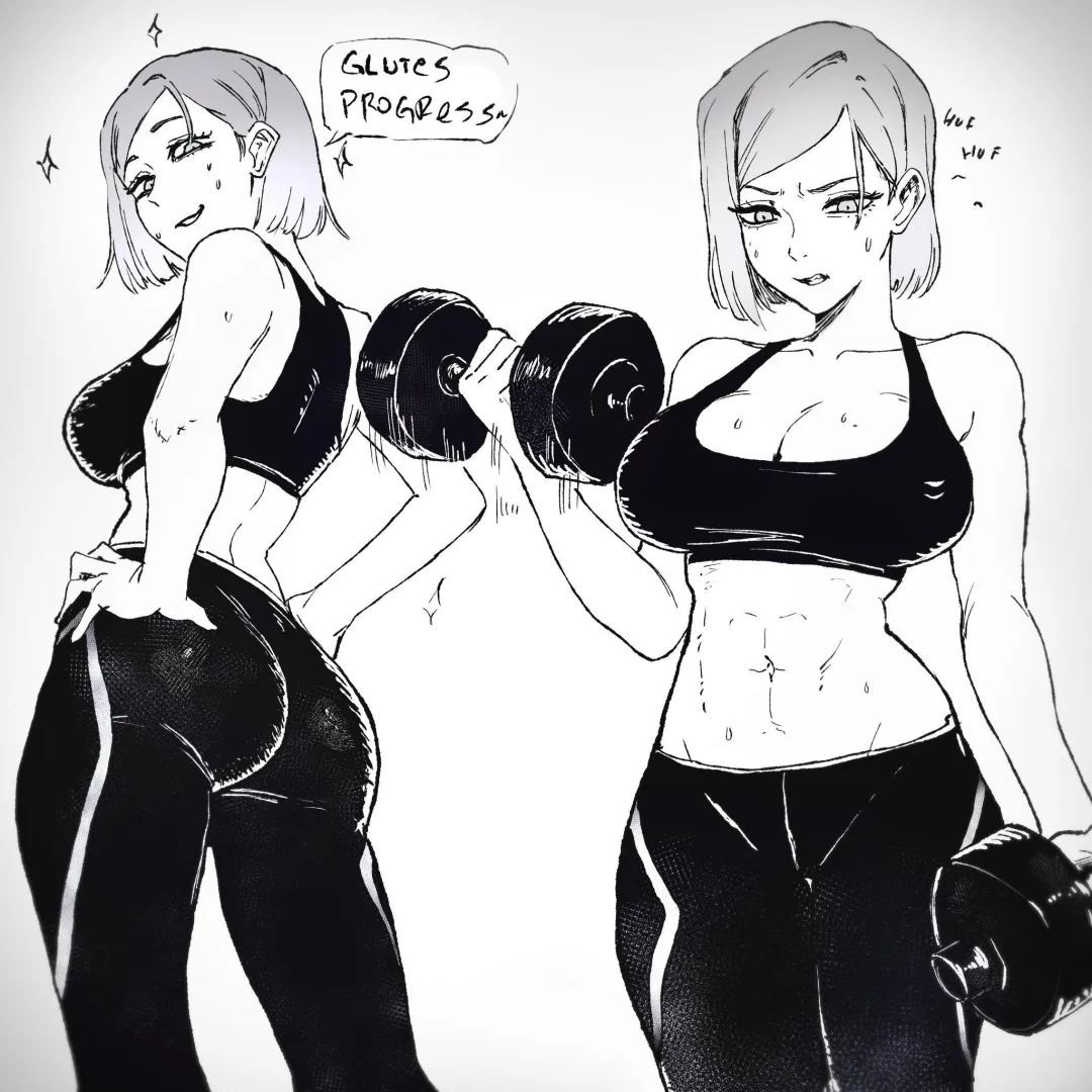 Nobara getting Fit (Xandredarium)