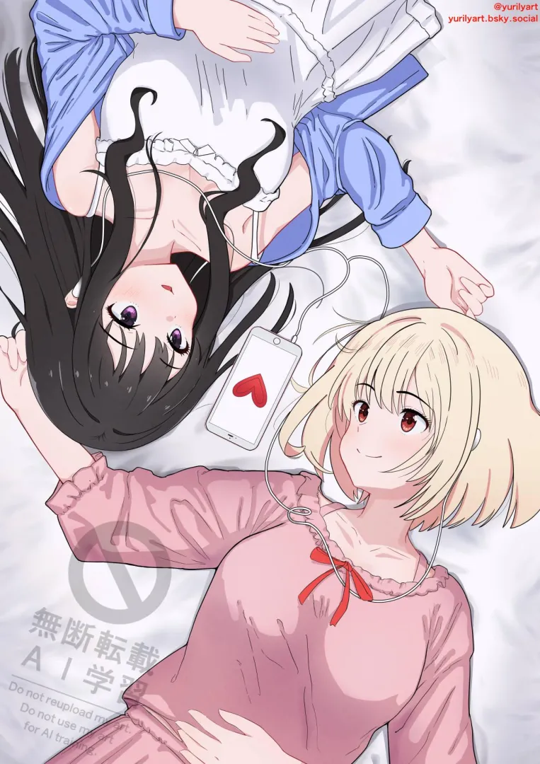 (OC) Chisataki on bed [Lycoris Recoil]