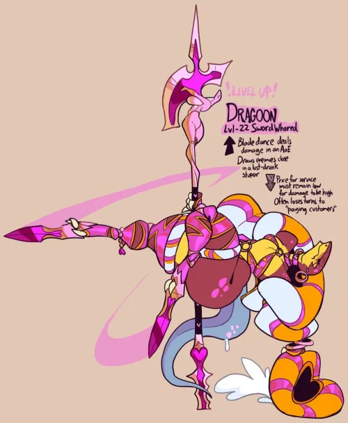 She has an interesting halberd, which has no less interesting skills (art by jinti)