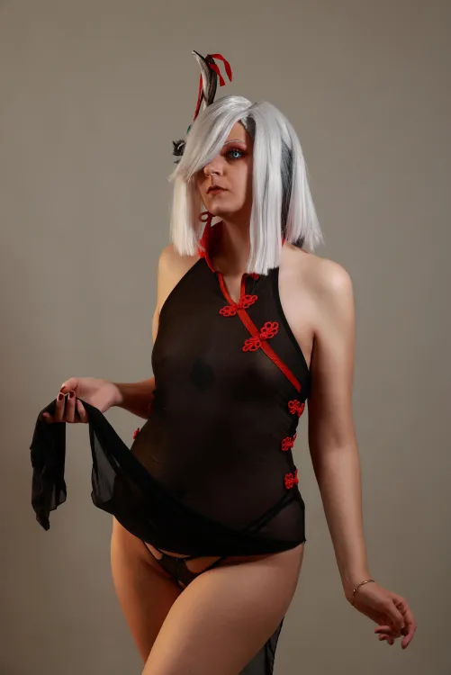 Shenhe from Genshin Impact by Lallupyon