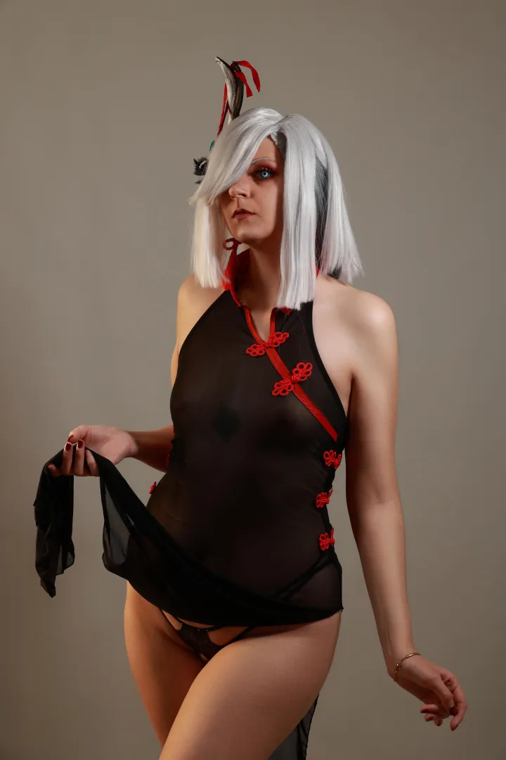 Shenhe from Genshin Impact by Lallupyon