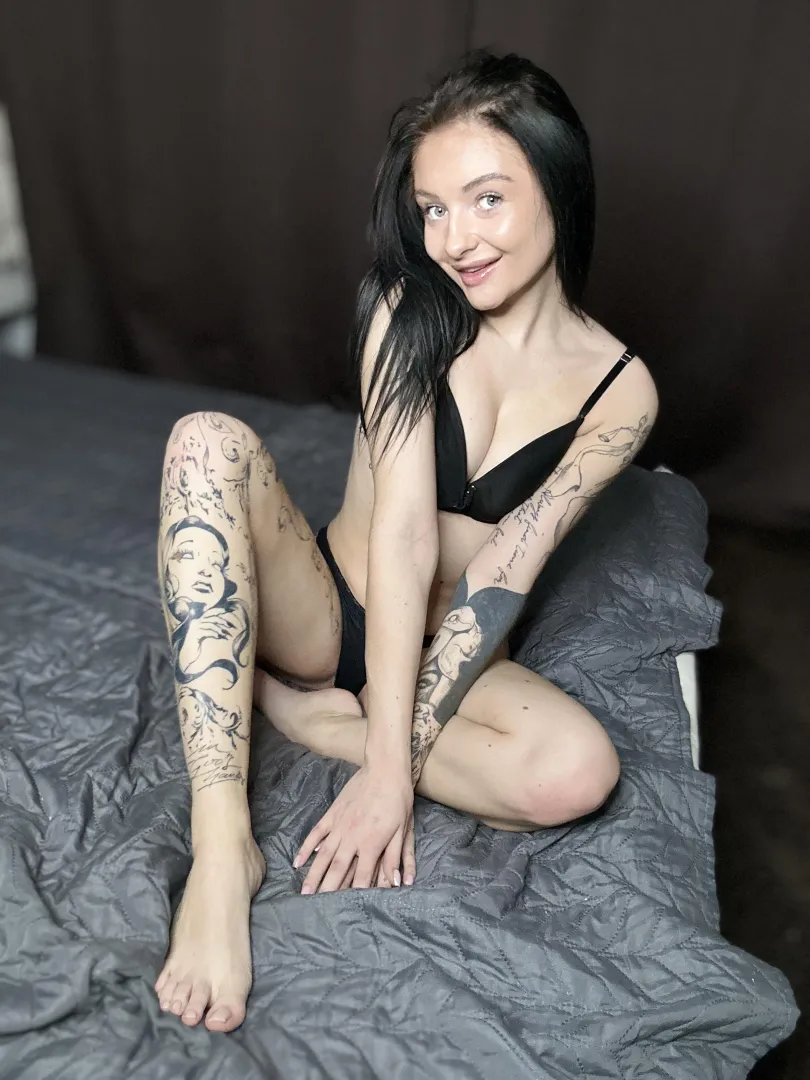 showing off all my tattoos