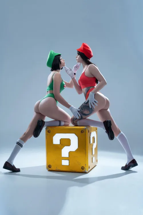 Sisiers Luigi and Mario from Mario by Anastasia Komori and Lisyan Fox