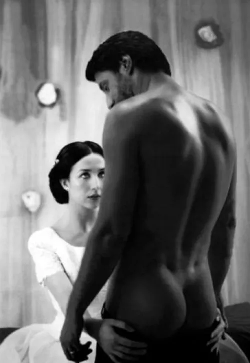 Some days, he doesn't even have a chance. He gets home and before he can even say a word, I've got him naked and present for inspection.