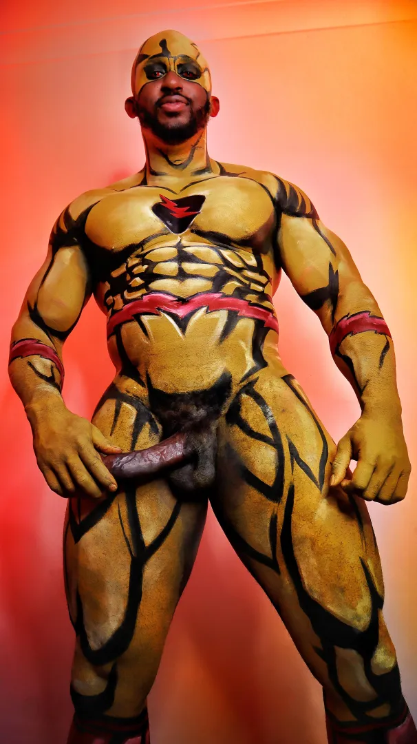 Spent 4 hours getting painted as Reverse Flash for this