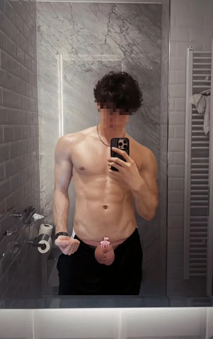 Sweaty after gym, who will lick it up?  