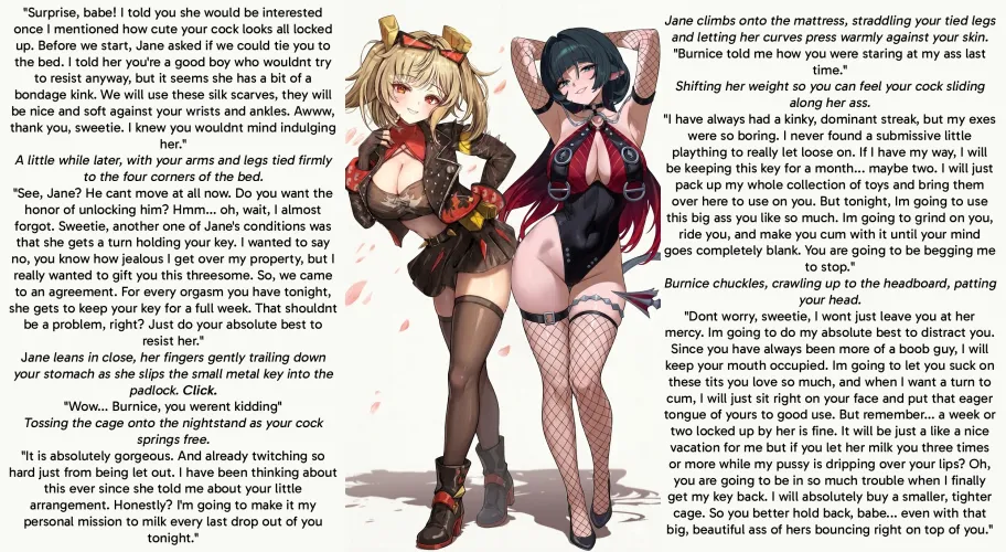 Threesome part 2? [chastity] [girlfriend] [teasing]