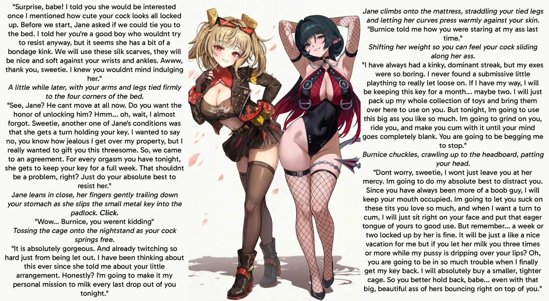 Threesome part 2? [chastity] [girlfriend] [teasing]