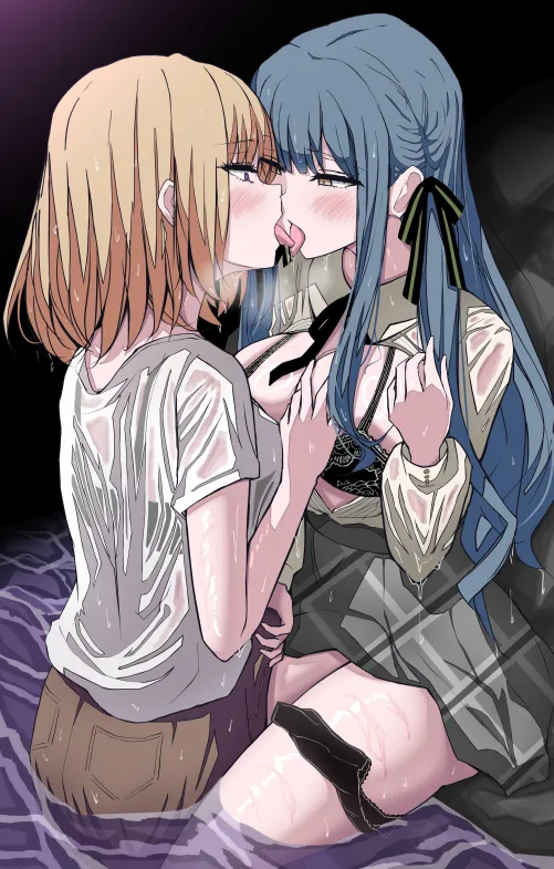 Uika and Sakiko getting wet [BanG Dream!] (うゆっ！)