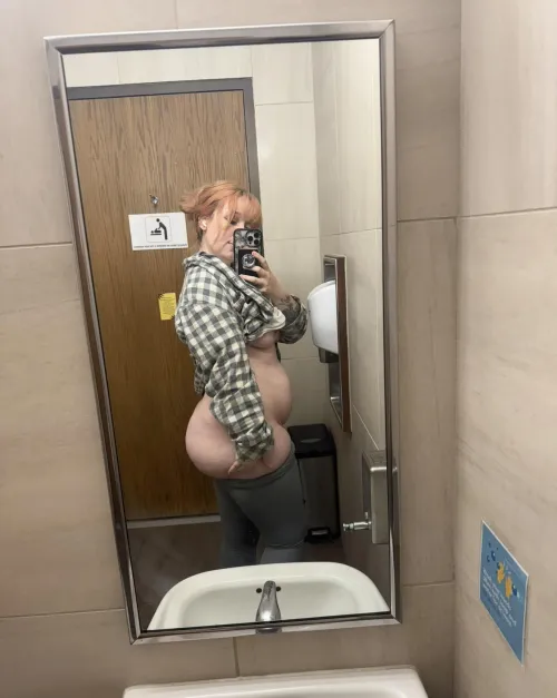 Bathroom selfie at work