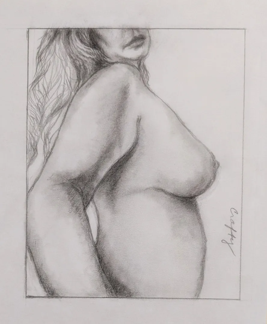 Curves - graphite drawing