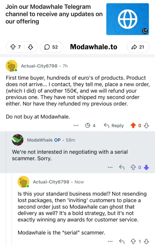 DWC, post to warn others. If not allowed by mods I will remove and post normally.