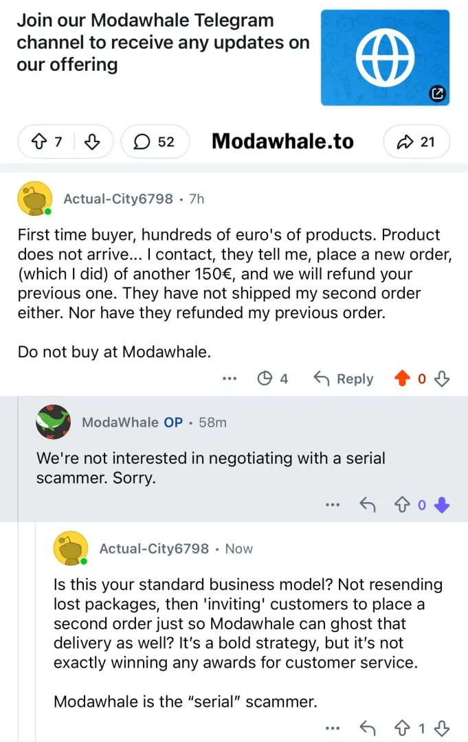 DWC, post to warn others. If not allowed by mods I will remove and post normally.