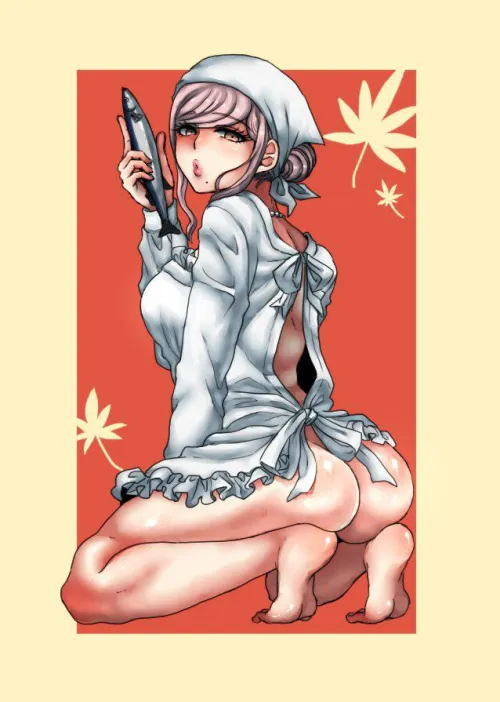 Hiroko with fish (namakotarako)