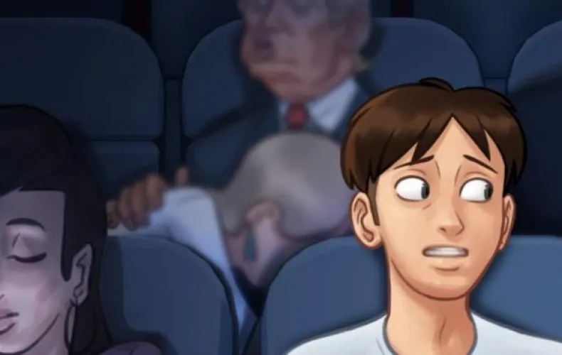 Is that iwanka giving her dad a head?