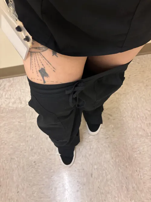 Let me take off my scrubs for you