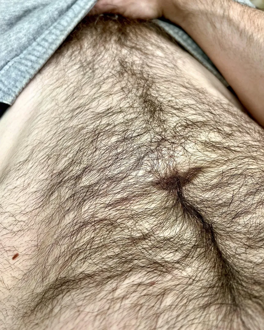 Mine starts above my navel