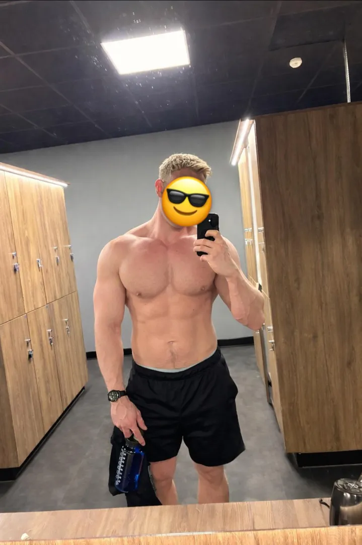 Post Upper workout, hard pumped 