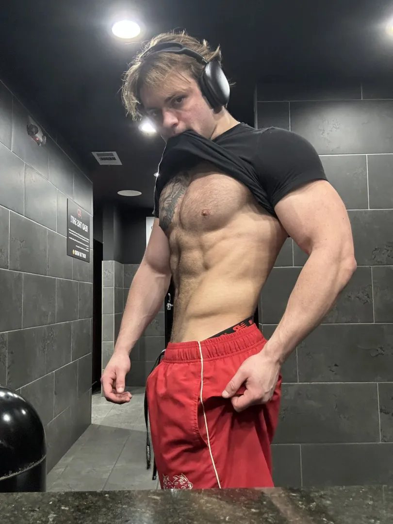 Post-workout, still pumped 