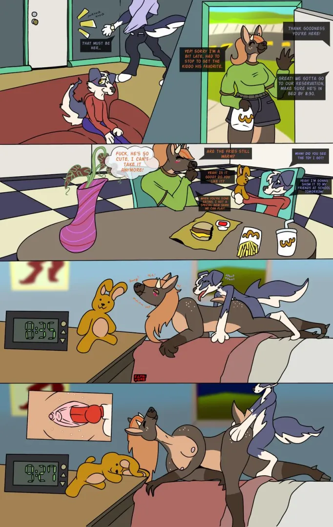 She got him in bed on time and he likes this game