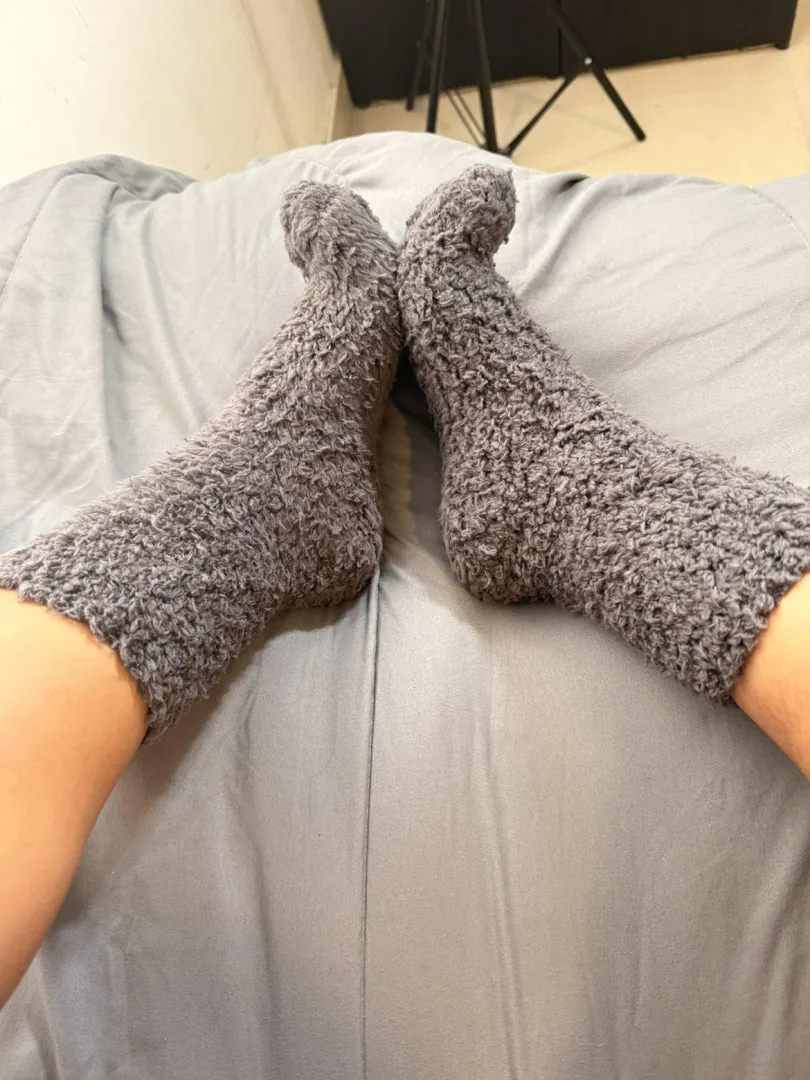 The perfect plan for today: putting on my favorite furry socks and letting you spoil me