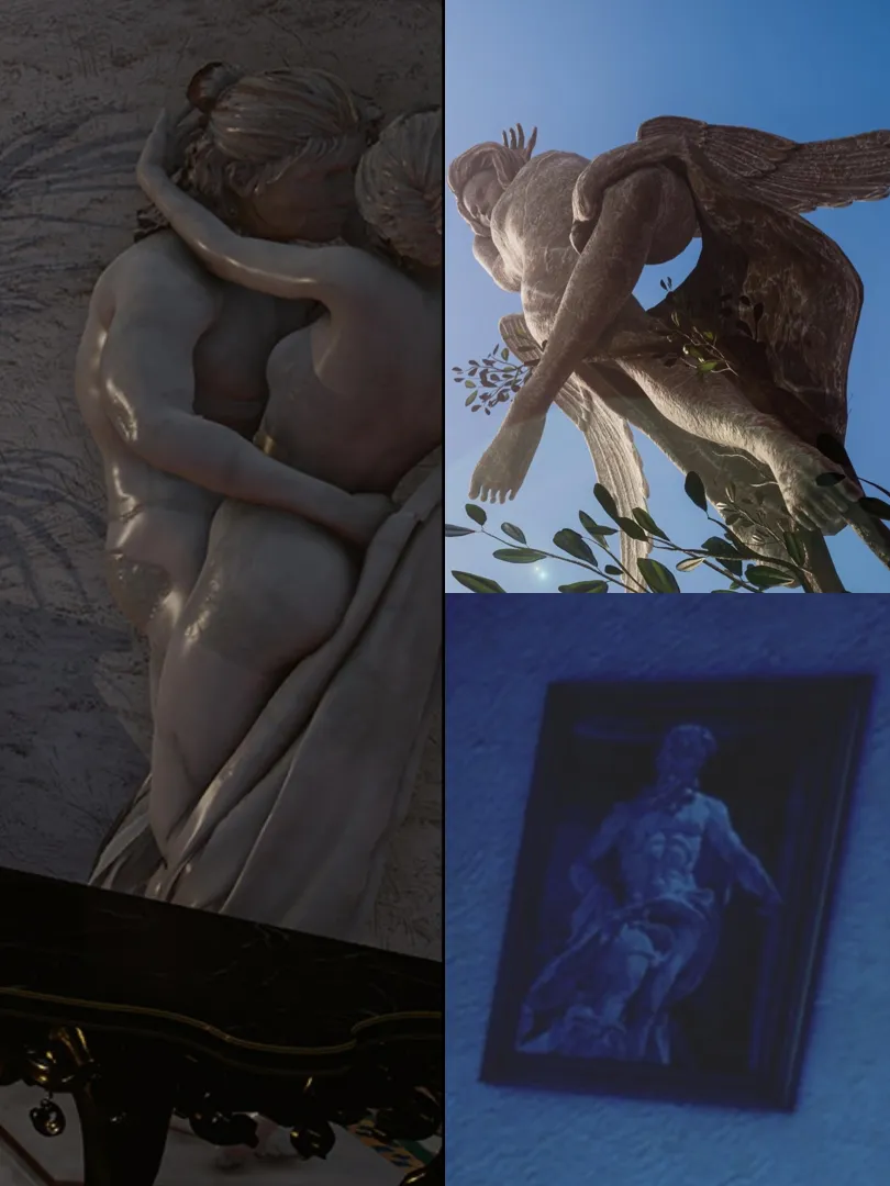 The sculptures, Mason! What do they mean?