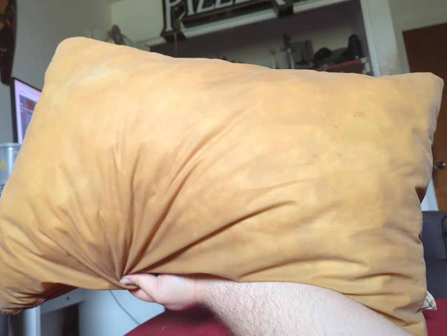 This pillow was white when I got it