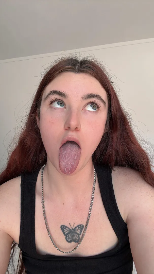 Tongue out, eyes crossed, your dick hard