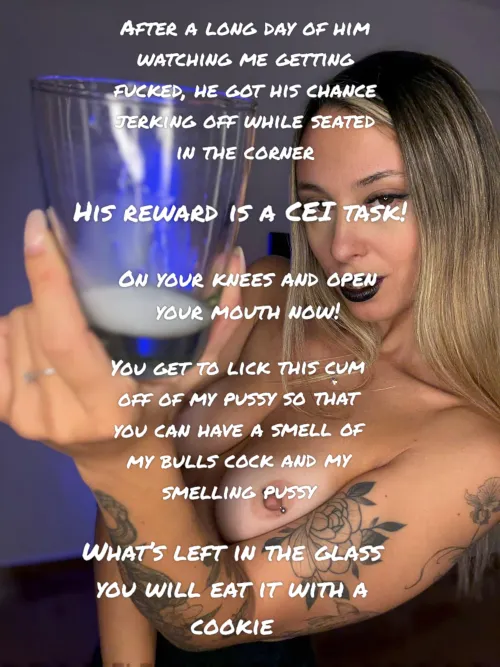 Can I make you eat cum forcefully as a dominant woman?