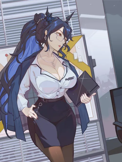 Curvy office Nerissa (Akurin_14) [Hololive]