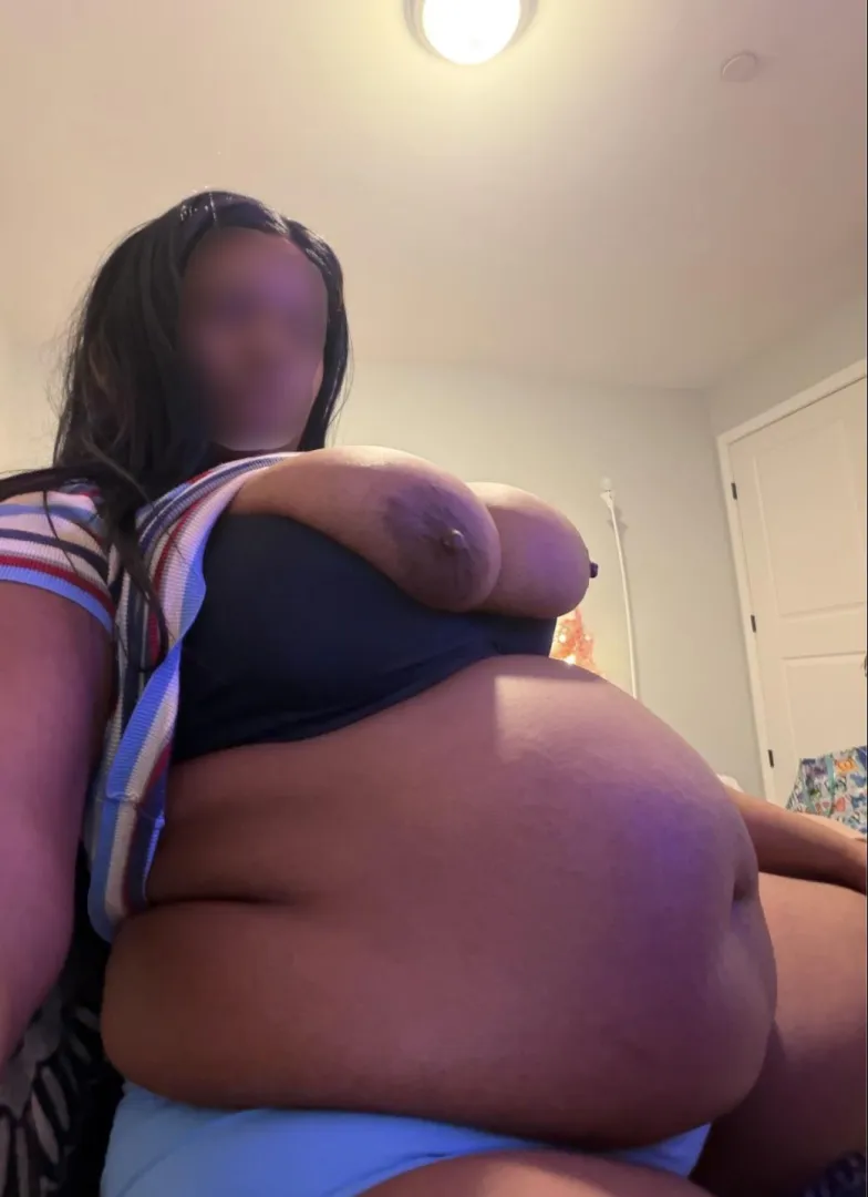 Filled like a balloon. Not sure my massive round belly can get any bigger